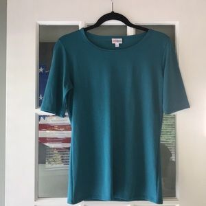 Soft Blue Polyester Shirt - LuLaRoe